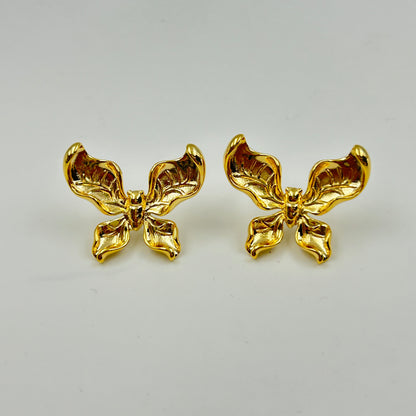 18k Yellow Gold Plated Butterfly Earring for Women