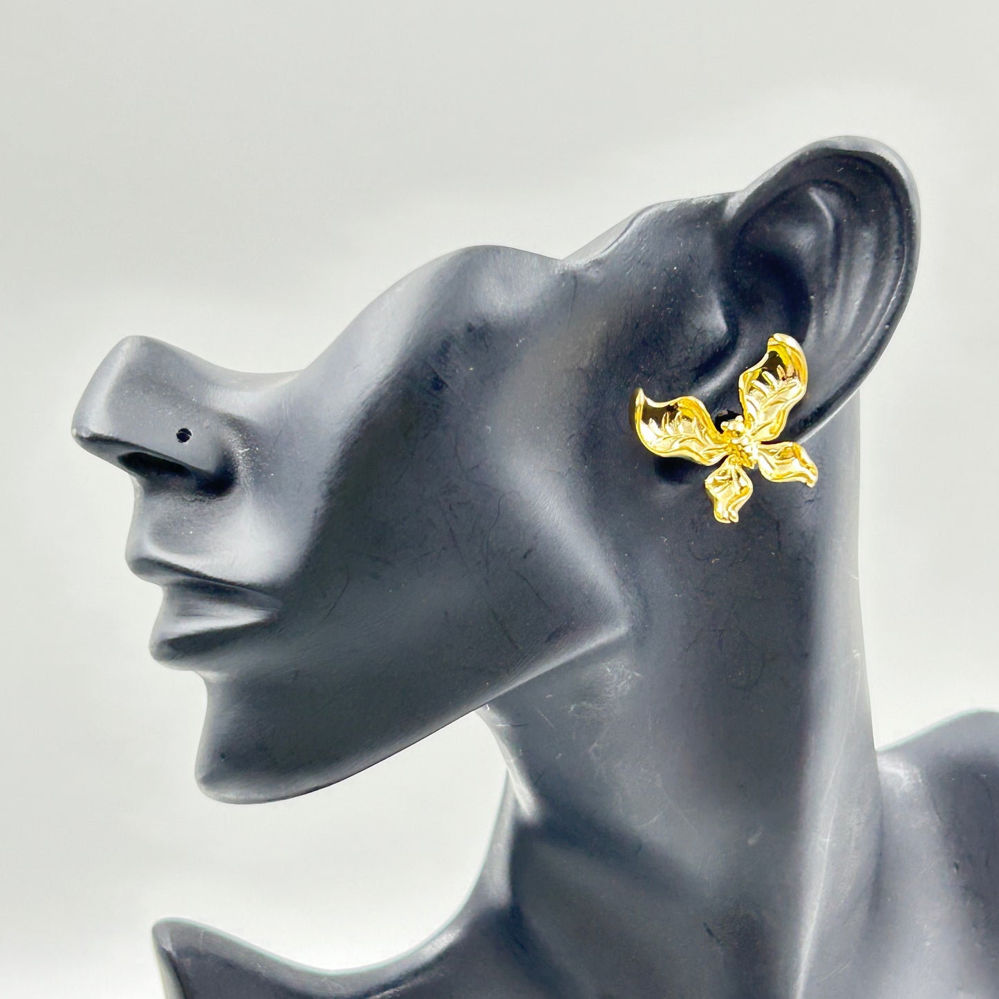 18k Yellow Gold Plated Butterfly Earring for Women