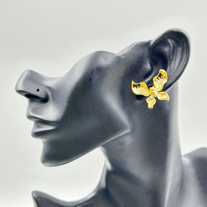 18k Yellow Gold Plated Butterfly Earring for Women