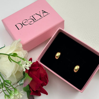 18k Yellow Gold Plated Basic Small Hoop Earring