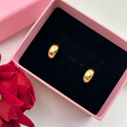 18k Yellow Gold Plated Basic Small Hoop Earring