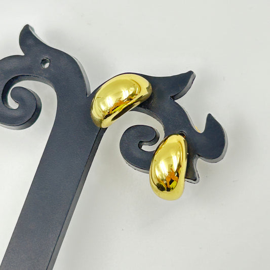 18k Yellow Gold Plated Basic Small Hoop Earring