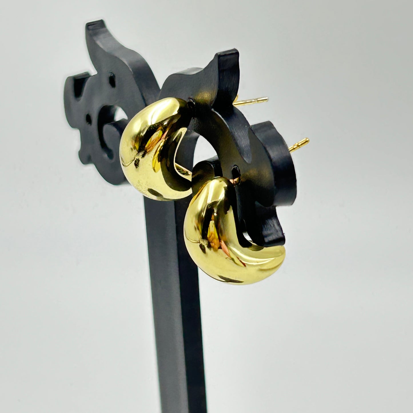 18k Yellow Gold Plated Basic Small Hoop Earring
