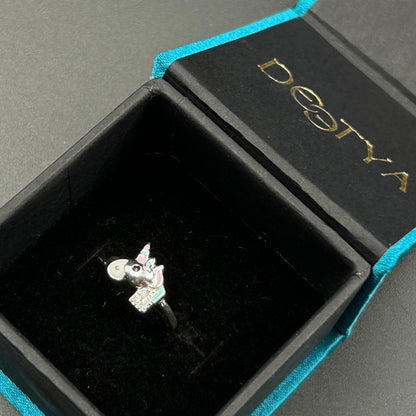 Unicorn Ring - Adjustable Silver Ring for Kids