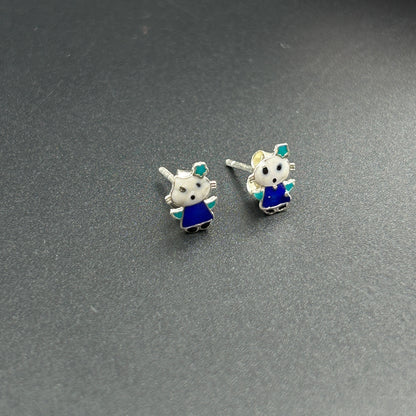 Silver Kids Stud Fairy Earrings