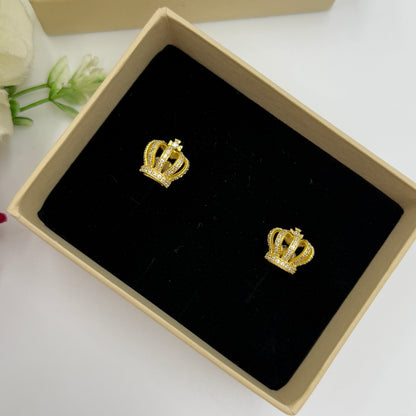 Men's Yellow Gold Crown Cufflink