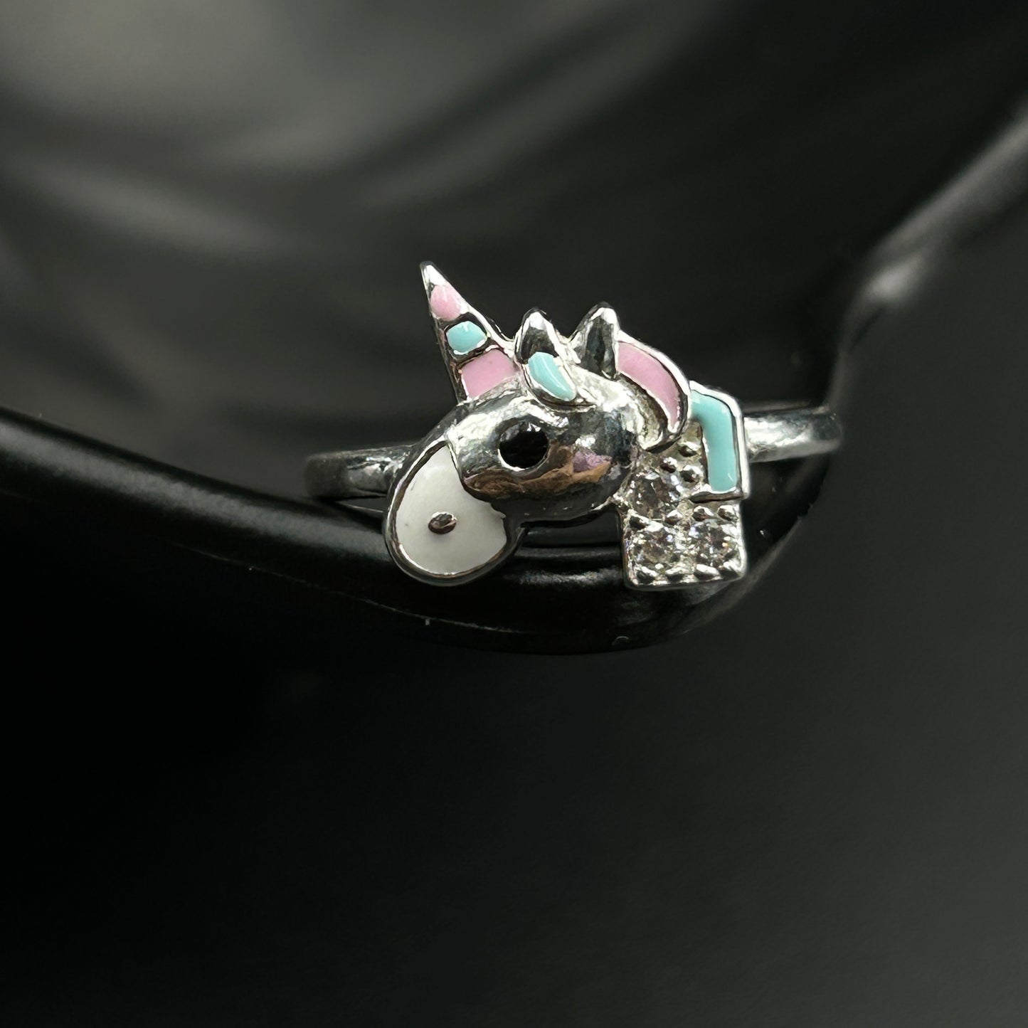 Unicorn Ring - Adjustable Silver Ring for Kids