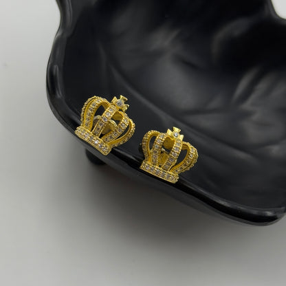 Men's Yellow Gold Crown Cufflink