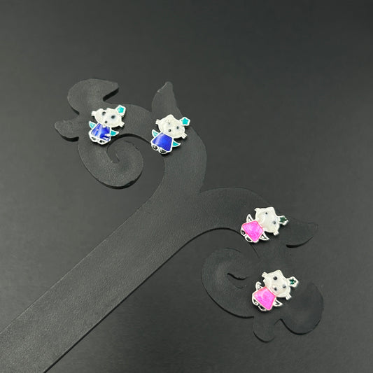 Silver Kids Stud Fairy Earrings