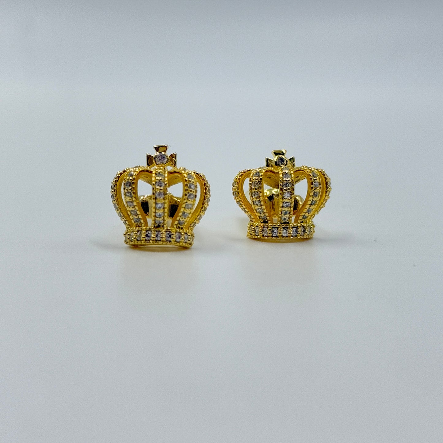 Men's Yellow Gold Crown Cufflink
