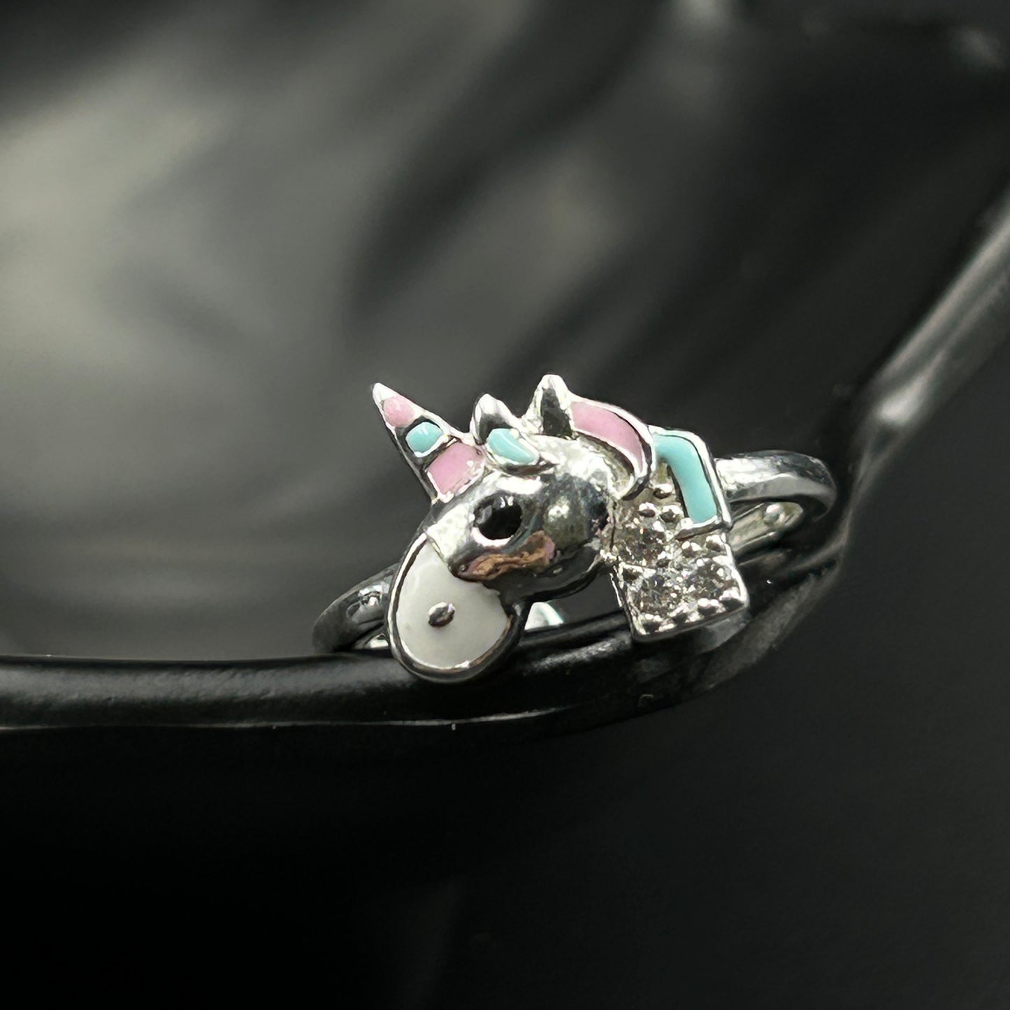 Unicorn Ring - Adjustable Silver Ring for Kids