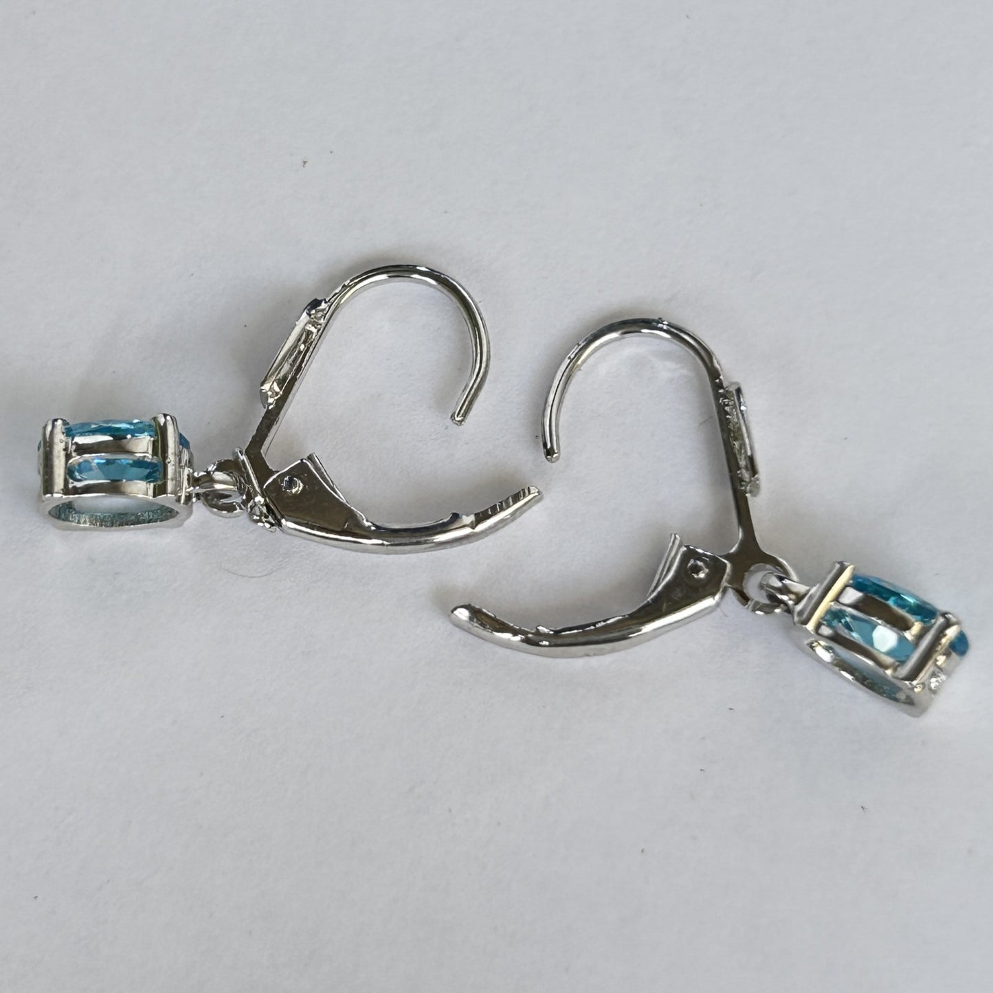 Blue Dangle Earring - Silver Minimal Earring