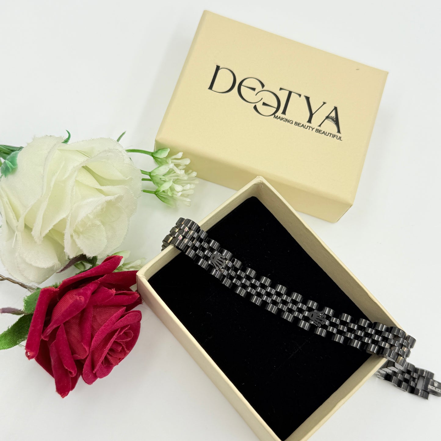 Men's Black Bracelet - Stainless Steel