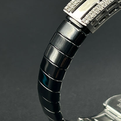 Men's Silver Bracelet - Black Belt/Blue Belt