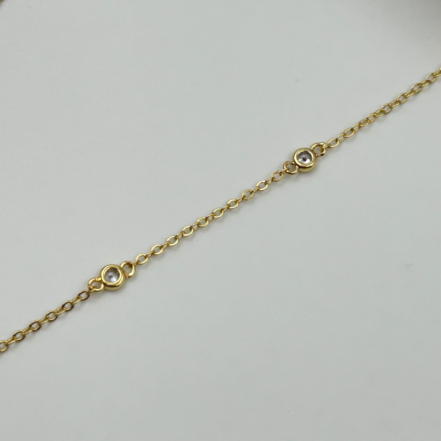 18k gold plated Colourful Diamond Necklace
