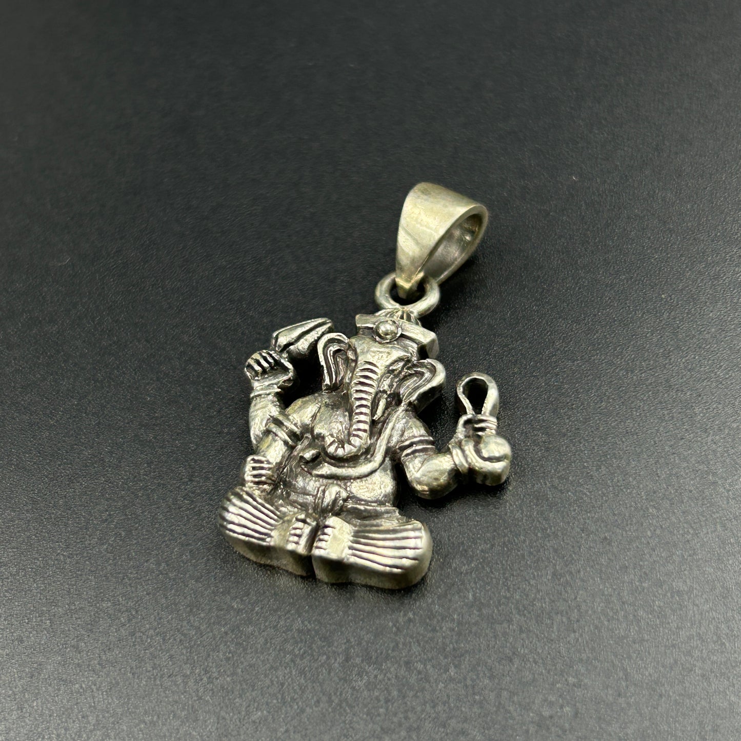 Oxodised Silver Ganesha Pendant