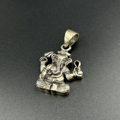 Oxodised Silver Ganesha Pendant