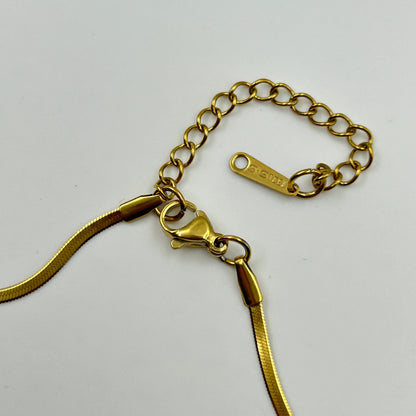 Side Bow Necklace 18k gold plated