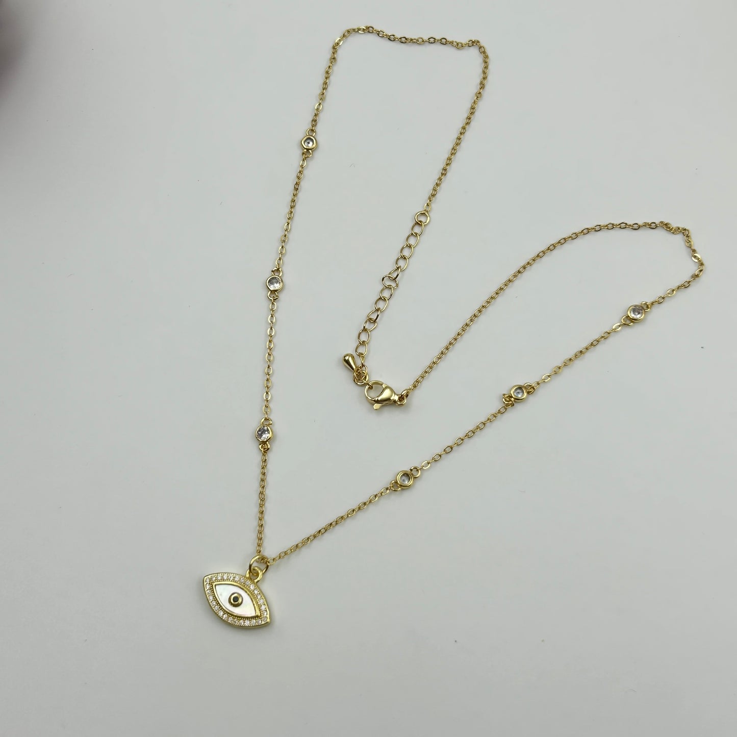 Evil Eye Necklace 18k gold plated