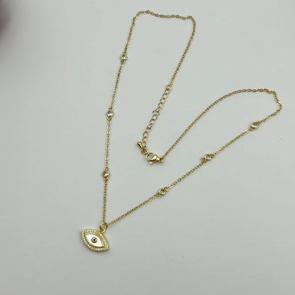 Evil Eye Necklace 18k gold plated