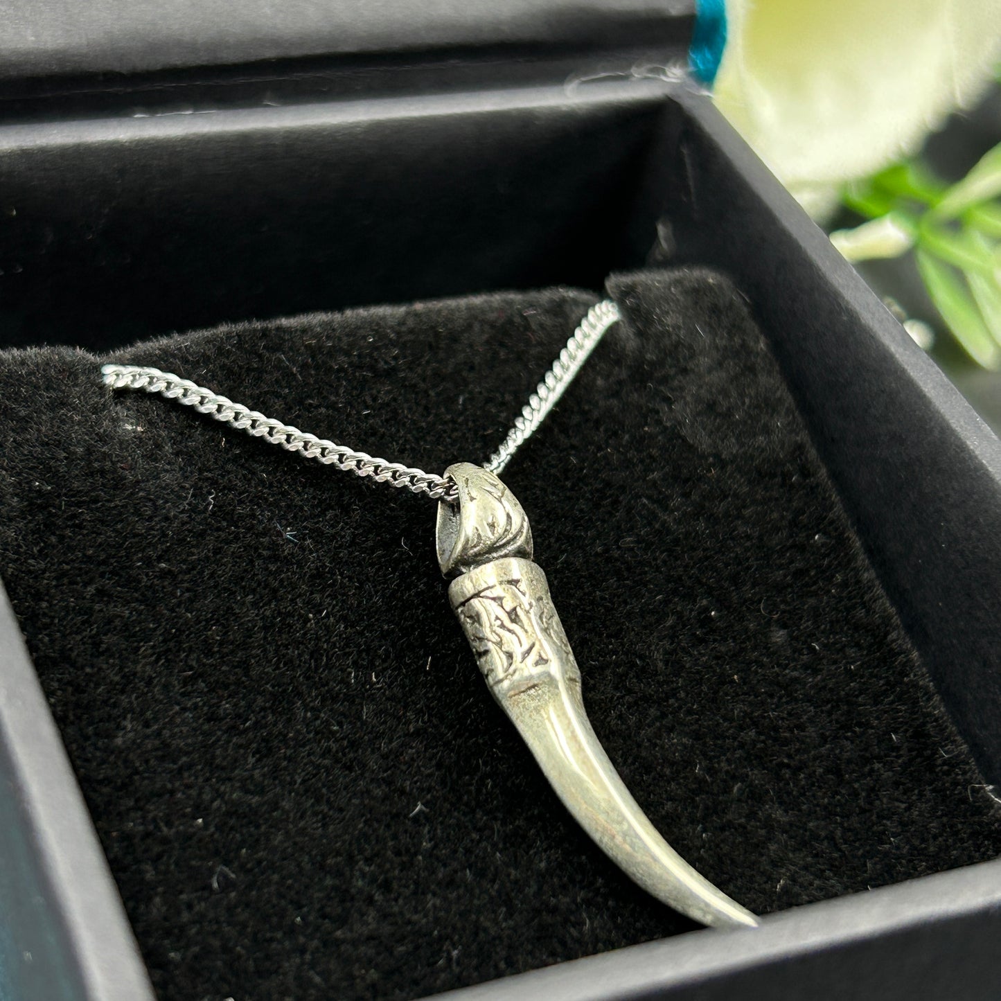 Oxodised Silver Small Sword Pendant