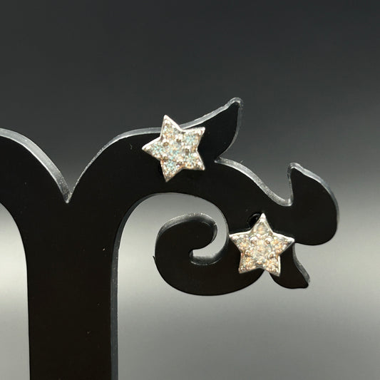 Sterling Silver STAR Stud Earrings