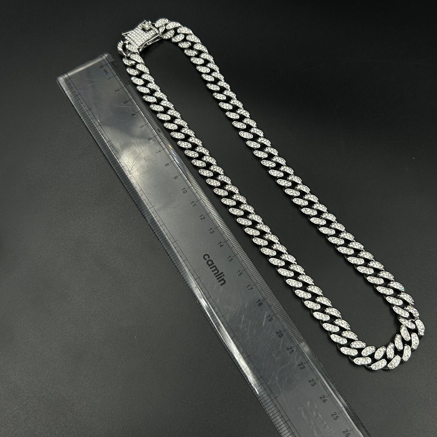 Diamond Cuban Link Chain - Stainless Steel