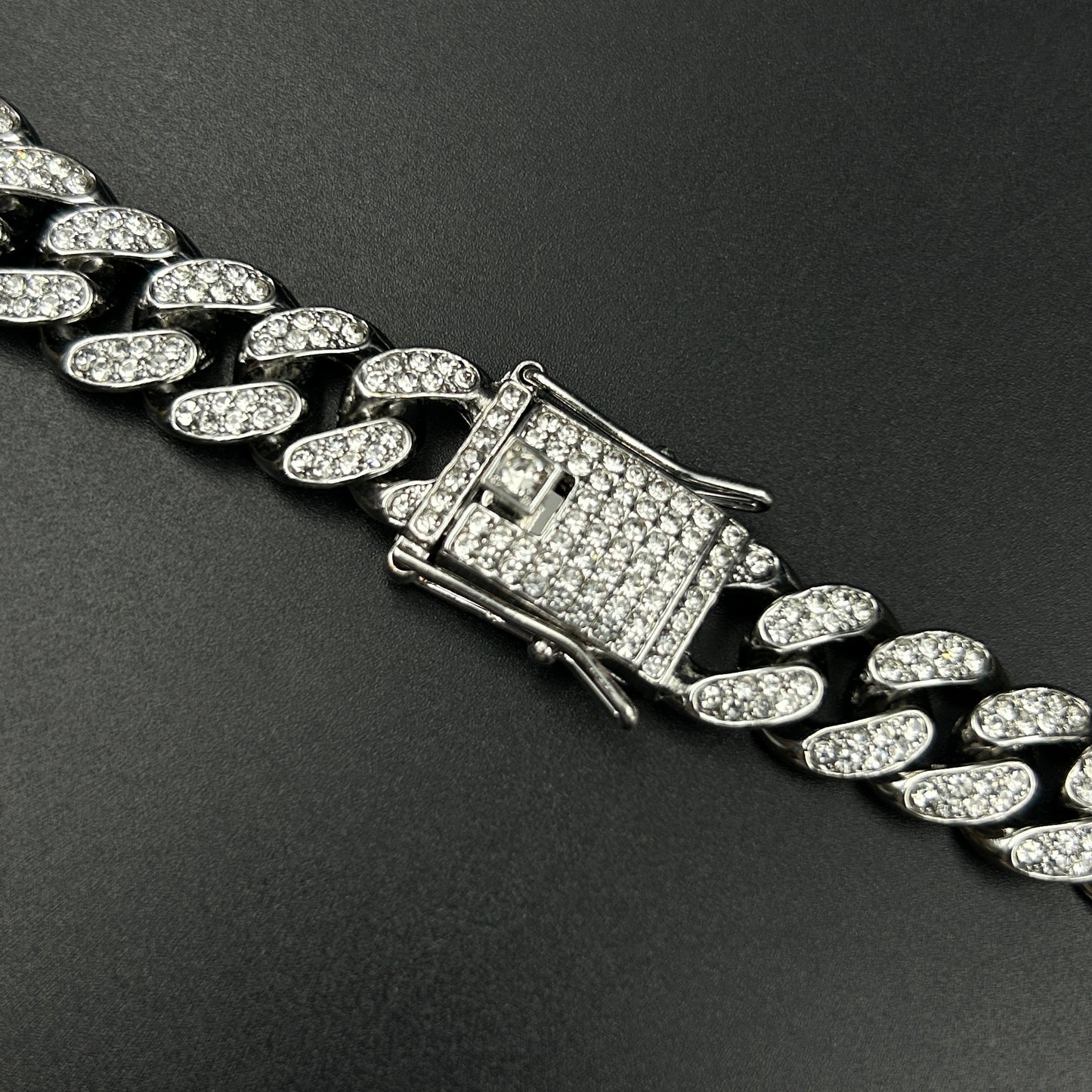 Diamond Cuban Link Chain - Stainless Steel