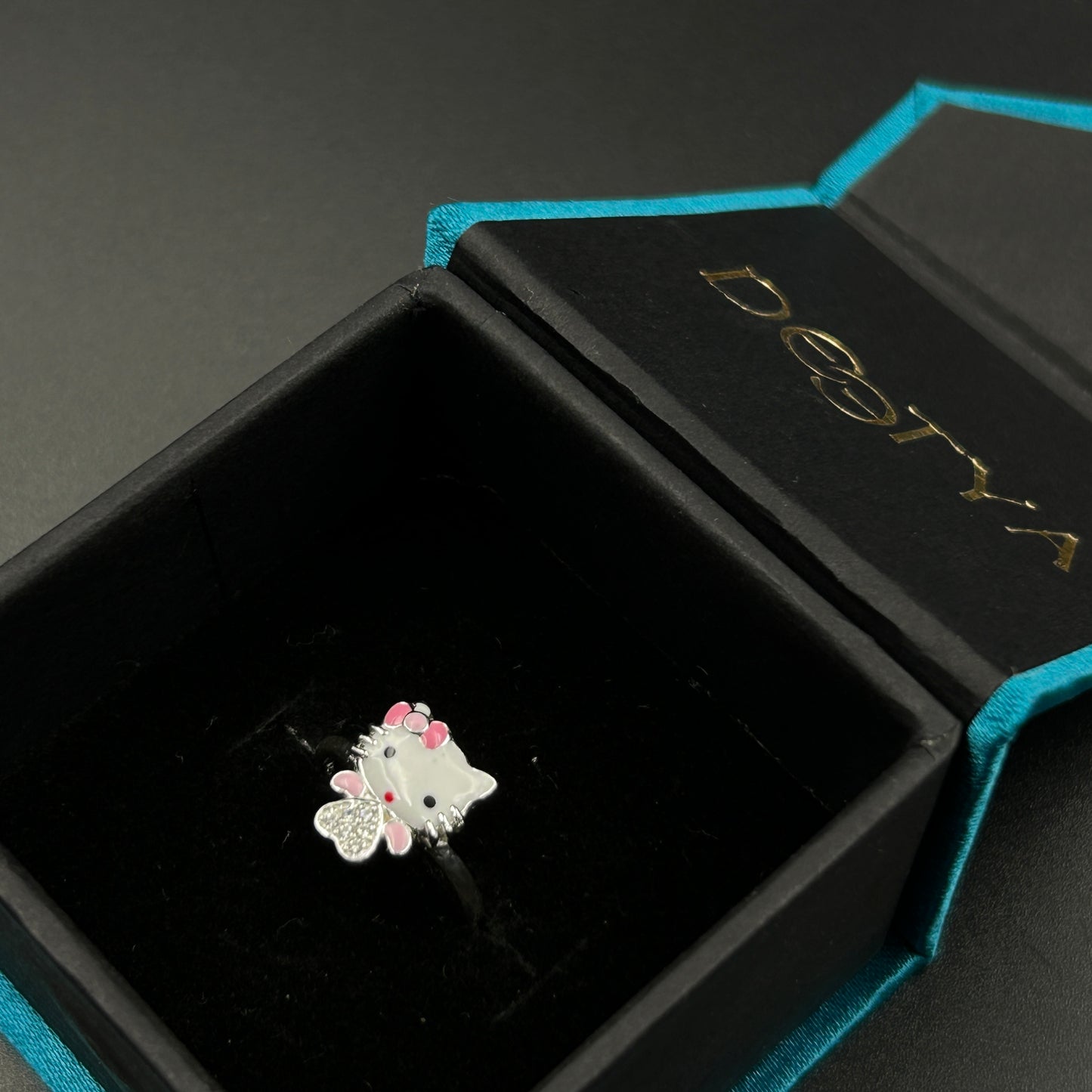 Hello Kitty Ring - Silver Adjustable Ring