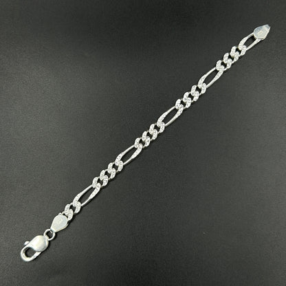 Sterling Silver Cuban Link Bracelet for Men 7''