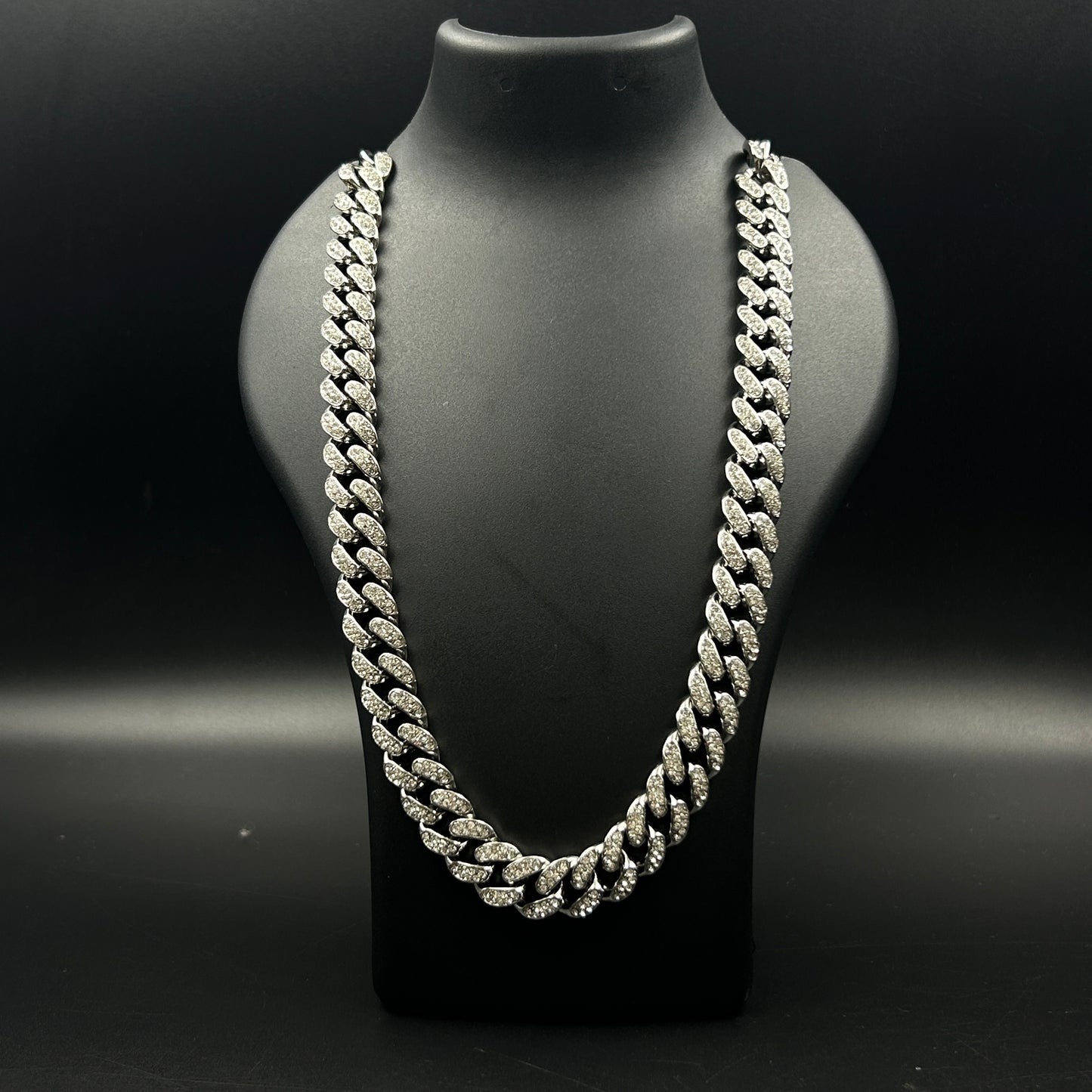 Diamond Cuban Link Chain - Stainless Steel