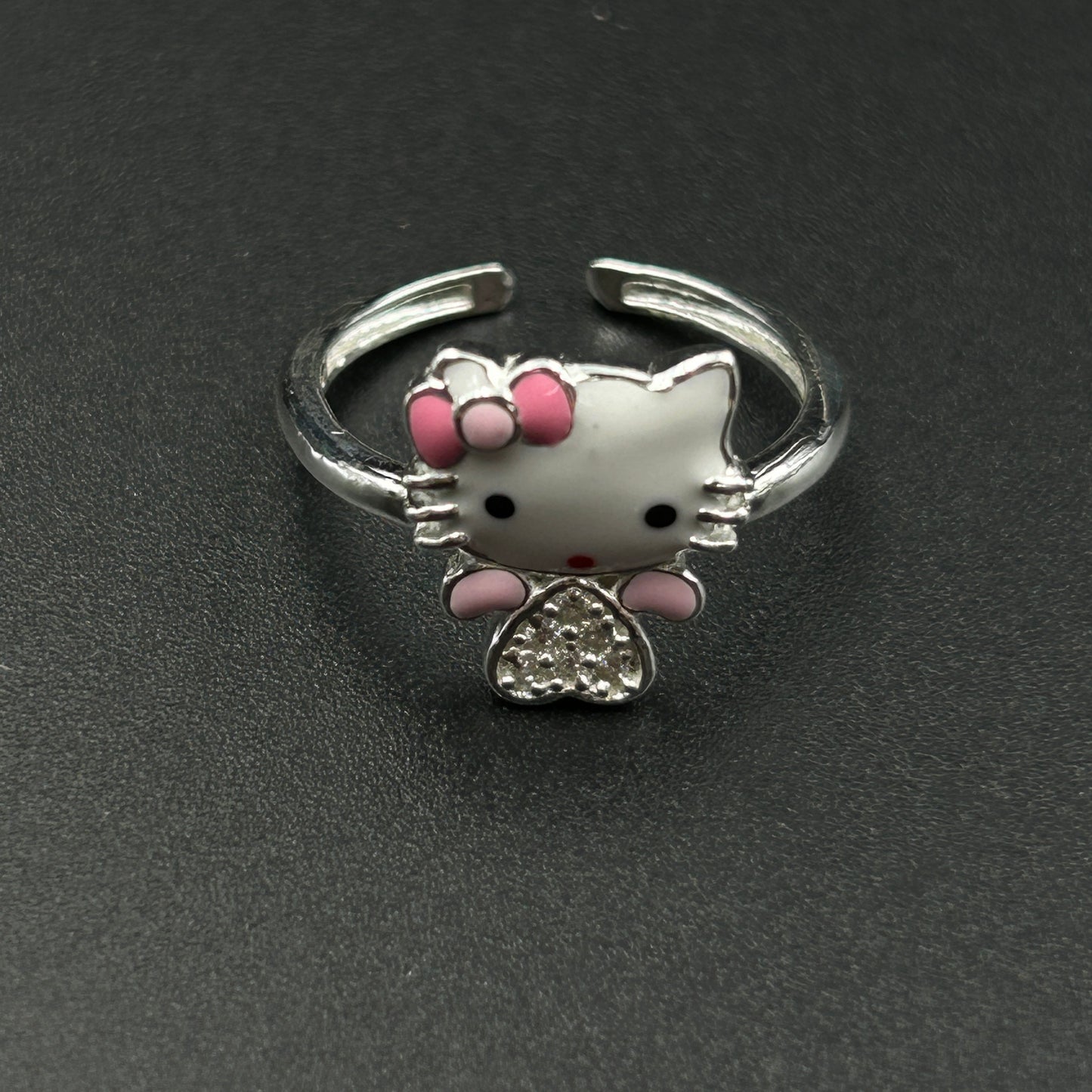 Hello Kitty Ring - Silver Adjustable Ring