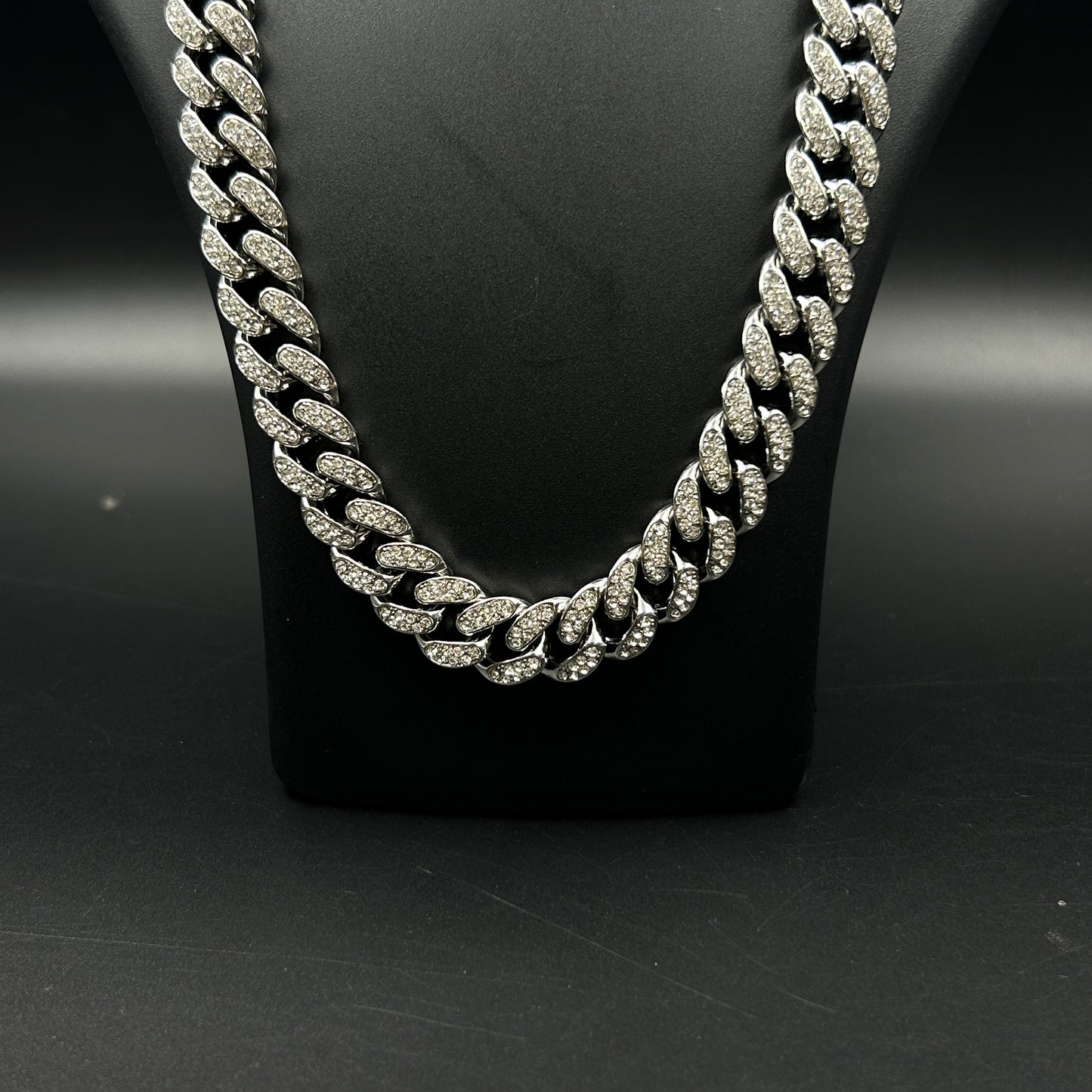 Diamond Cuban Link Chain - Stainless Steel