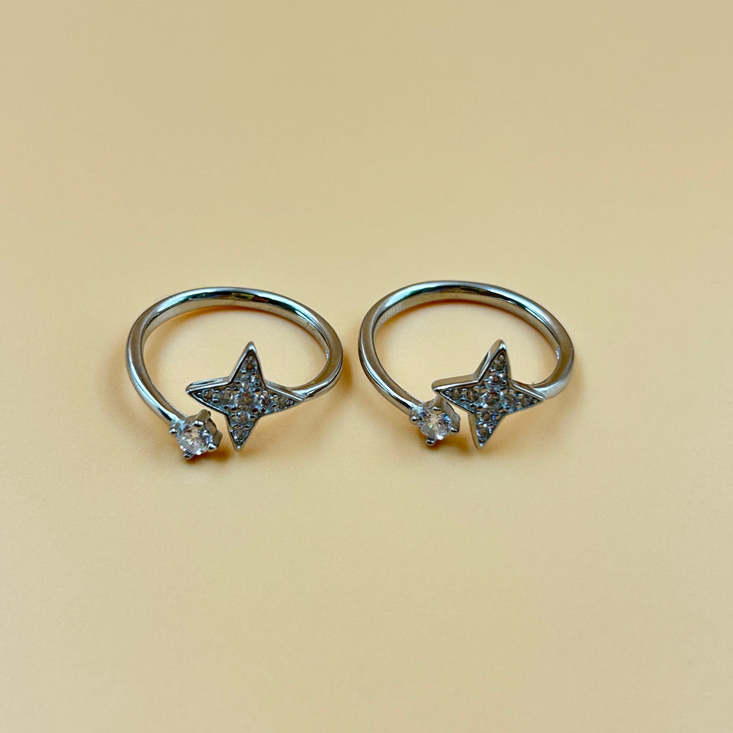 Silver Star Toe Ring
