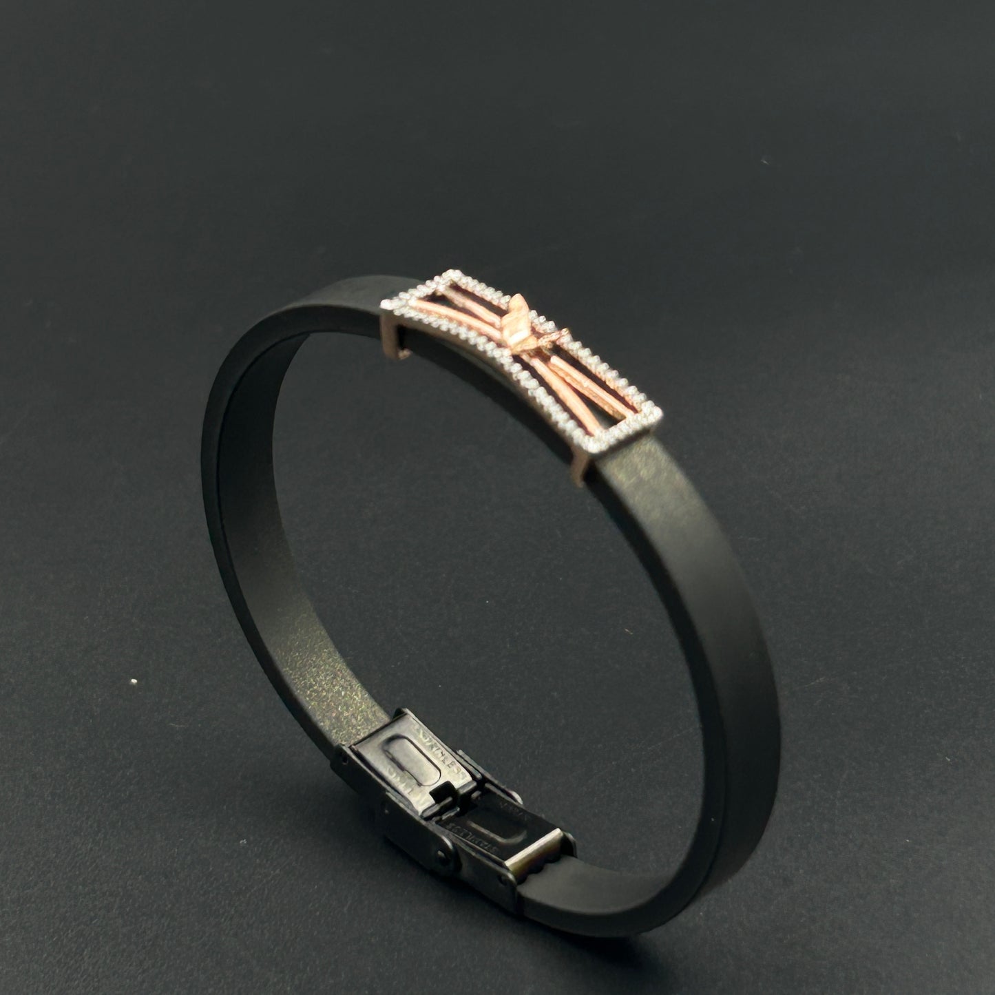 Rose Gold Pure Silver Couple Bracelet