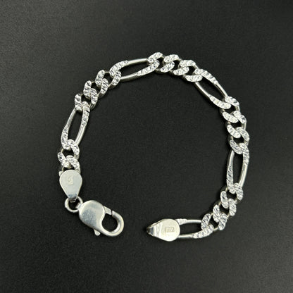 Sterling Silver Cuban Link Bracelet for Men 7''