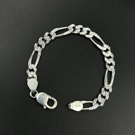 Sterling Silver Cuban Link Bracelet for Men 7''