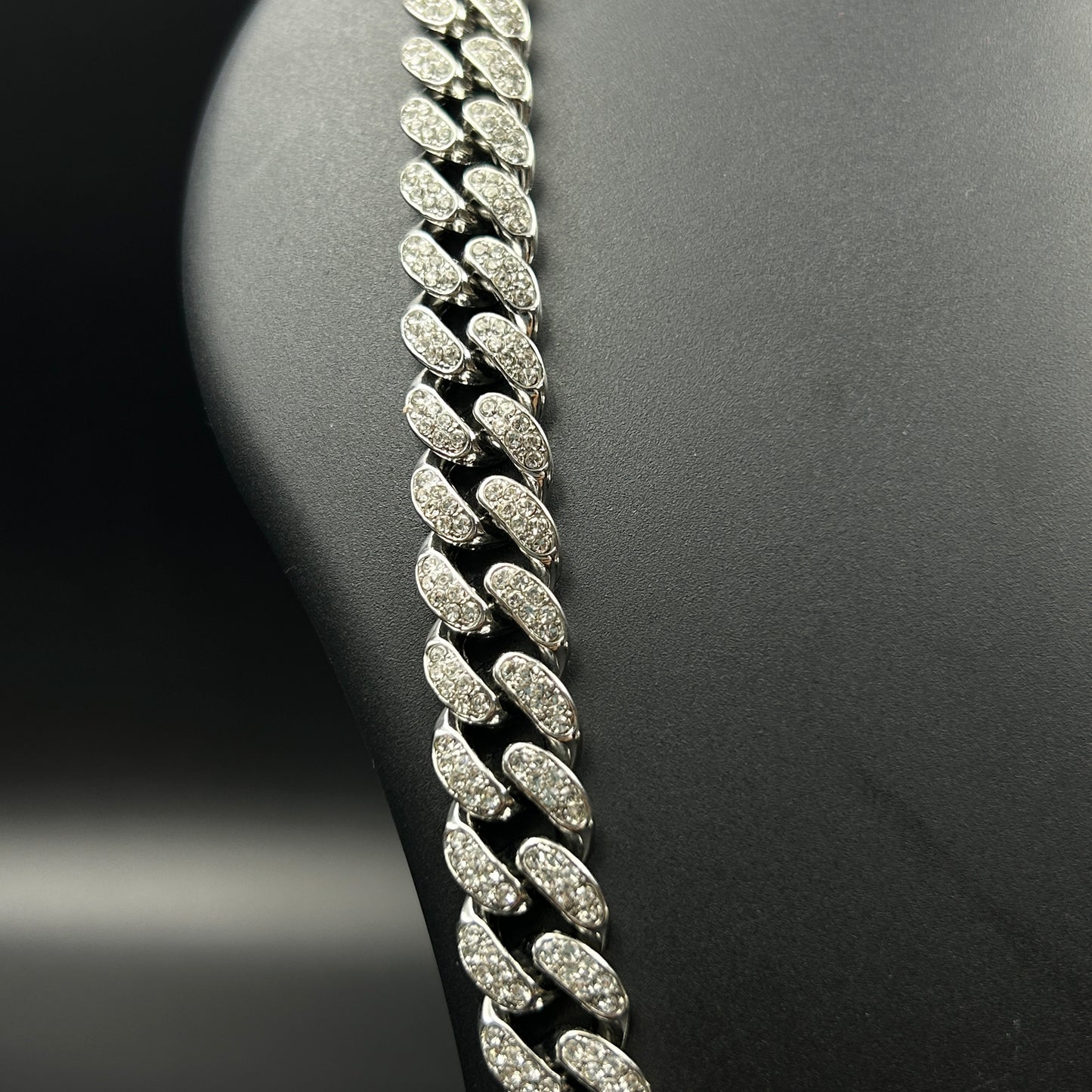 Diamond Cuban Link Chain - Stainless Steel