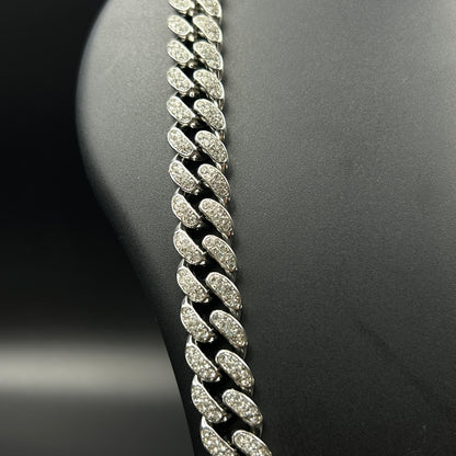Diamond Cuban Link Chain - Stainless Steel