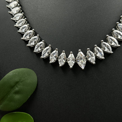 Marquise Cut Necklace Set with Earrings