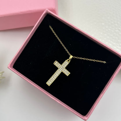 Unisex Jesus Cross Pendant 18k gold plated
