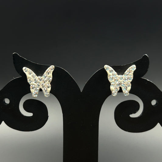 Butterfly Earrings - Silver Stud Earrings