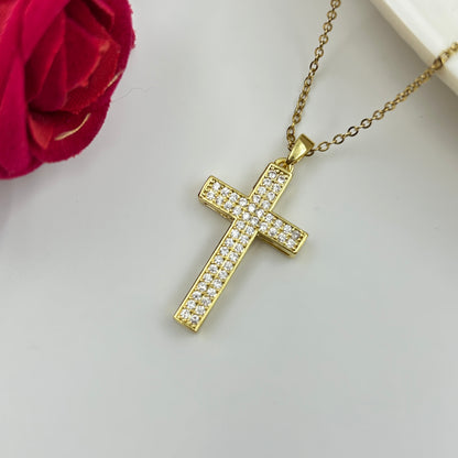Unisex Jesus Cross Pendant 18k gold plated