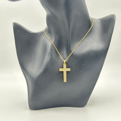 Unisex Jesus Cross Pendant 18k gold plated