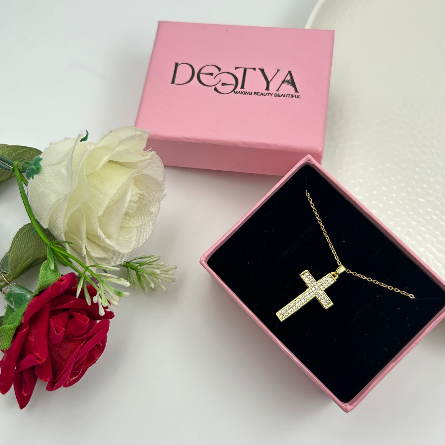 Unisex Jesus Cross Pendant 18k gold plated