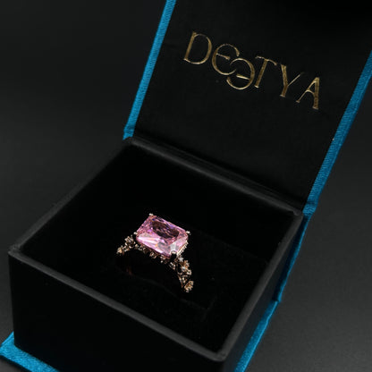 Pink Ruby Ring - Pure Silver Ring