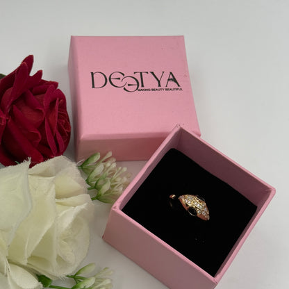 18k Rose Gold Plated Sanke Ring