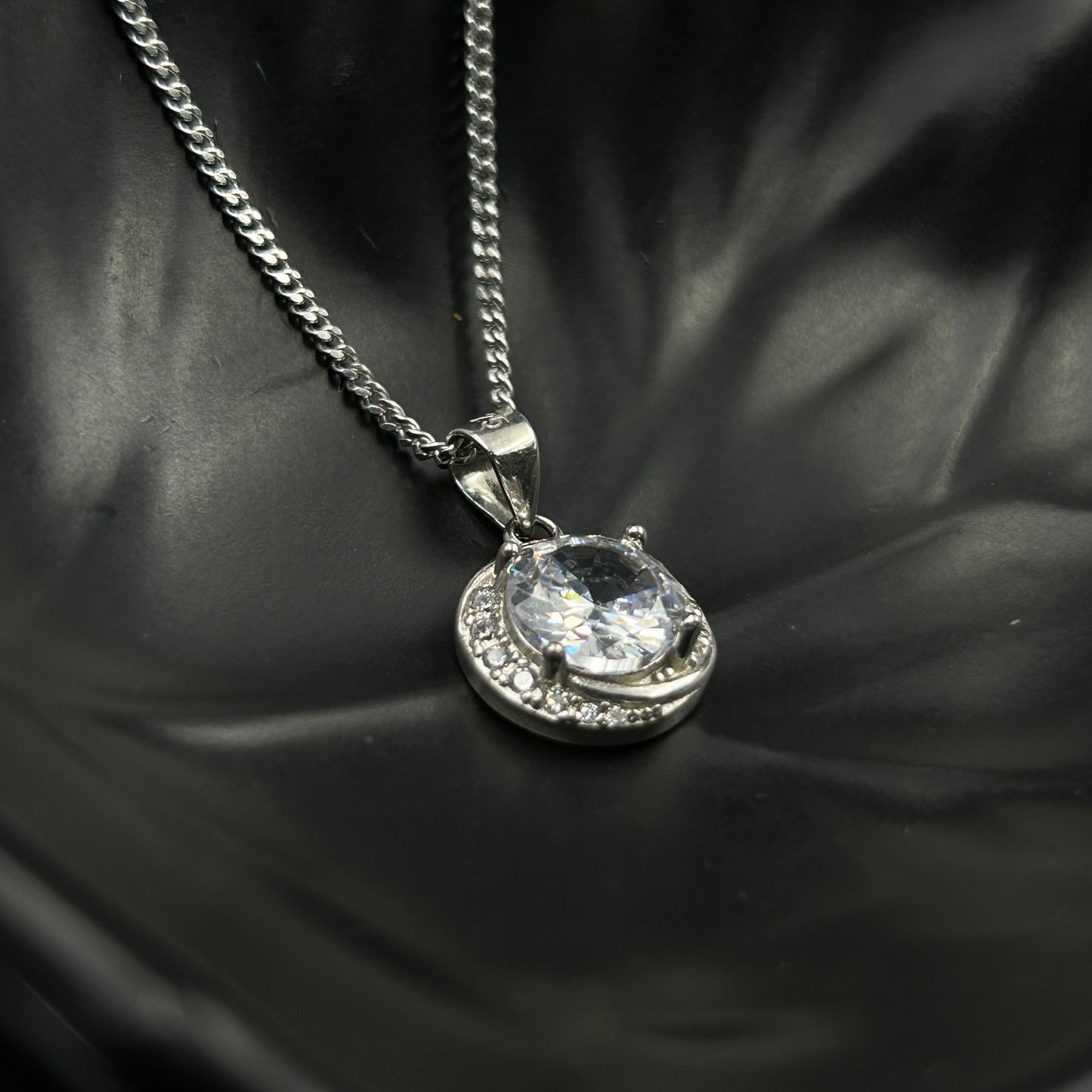Silver Solitaire Pendant - Minimal Pendant (2)