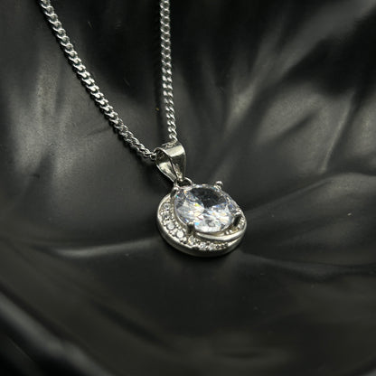 Silver Solitaire Pendant - Minimal Pendant (2)