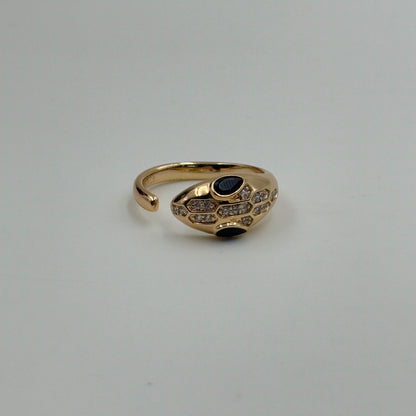 18k Rose Gold Plated Sanke Ring
